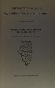 Cover of: Market destinations of Illinois grain