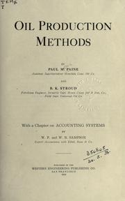 Cover of: Oil production methods
