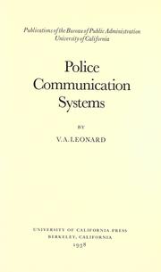 Cover of: Police communication systems