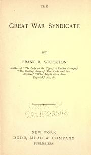 The Great War Syndicate by Frank R. Stockton