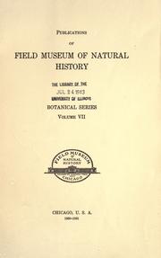 Cover of: Publications of Field Museum of Natural History. by 