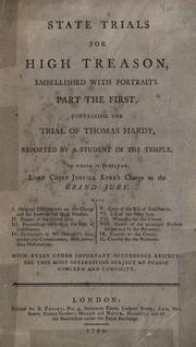State trials for high treason, embellished with portraits by Thomas Hardy