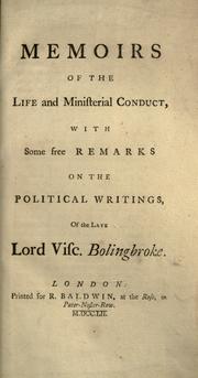 Cover of: Memoirs of the life and ministerial conduct by 