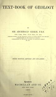 Cover of: Textbook of geology. by Archibald Geikie