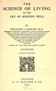 Cover of: The science of living by Sadler, William Samuel, Sadler, William Samuel