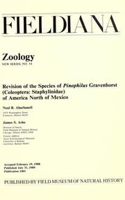Revision of the species of Pinophilus Gravenhorst (Coleoptera: Staphylinidae) of America north of Mexico by Neal R. Abarbanell