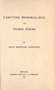 Cover of: Camp-fire, Memorial-day, and other poems.
