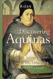 Cover of: Discovering Aquinas by Aidan Nichols