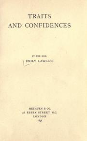 Cover of: Traits and confidences by Emily Lawless