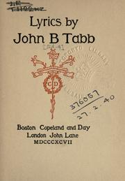 Cover of: Lyrics. by John B. Tabb