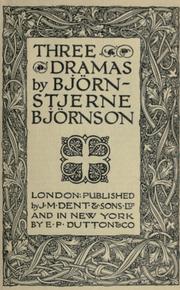 Cover of: Three dramas by Bjørnstjerne Bjørnson
