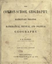Cover of: The common-school geography by David M. Warren