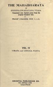 Cover of: The Mahabharata of Krishna-Dwaipayana Vyasa, Volume 4: Translated into English prose from the original Sanskrit Text