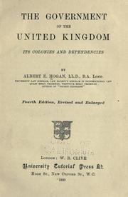 Cover of: The government of the United Kingdom, its colonies and dependencies.