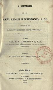 Memoir of the Rev. Legh Richmond by T. S. Grimshawe