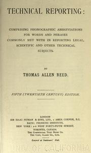 Technical reporting by Thomas Allen Reed