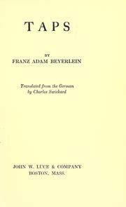 Cover of: Taps by Franz Adam Beyerlein