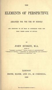 Cover of: The elements of perspective by John Ruskin