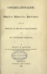 Cover of: Congregationalism