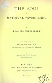 Cover of: The soul: or rational psychology.