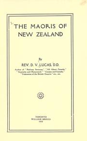 Cover of: The Maoris of New Zealand