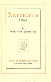 Cover of: Ancestors, a novel by Gertrude Atherton
