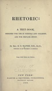 Cover of: Rhetoric: a text-book, designed for use in schools and colleges, and for private study.