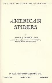 American spiders by Willis John Gertsch