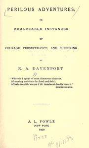 Cover of: Perilous adventures by R. A. Davenport