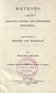 Cover of: Meteors, a©·erolites, storms, and atmospheric phenomena