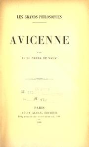 Cover of: Avicenne