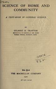 Cover of: Science of home and community by Trafton, Gilbert H.