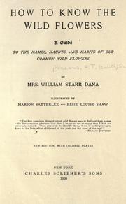 Cover of: How to know the wild flowers by Frances Theodora Parsons