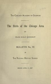 Cover of: The birds of the Chicago area by Frank Morely Woodruff