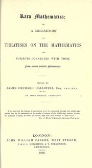 Cover of: Rara mathematica by James Orchard Halliwell-Phillipps