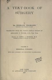 Cover of: A textbook of surgery by Hermann Tillmanns, Hermann Tillmanns