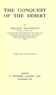 Cover of: The conquest of the desert by Macdonald, William