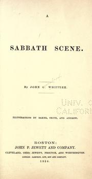 Cover of: A Sabbath scene
