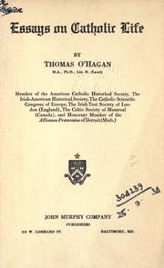 Cover of: Essays on Catholic life. by O'Hagan, Thomas
