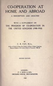 Co-operation at home and abroad by Fay, C. R.