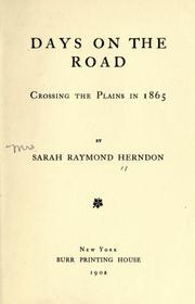 Cover of: Days on the road