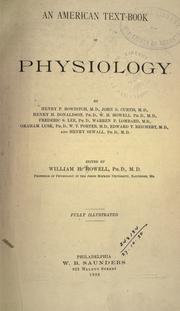 Cover of: An American text-book of physiology. by William H. Howell