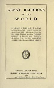 Cover of: Great religions of the world