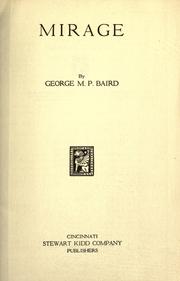 Cover of: Mirage by George M. P. Baird, George M. P. Baird