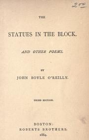 Cover of: The statues in the block: and other poems.