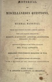 Cover of: Historical and miscellaneous questions. by Mangnall, Richmal, Mangnall, Richmal