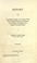 Cover of: Report upon the sanitary quality of the Owens River water supply delivered to consumers in Los Angeles through the Los Angeles Aqueduct System