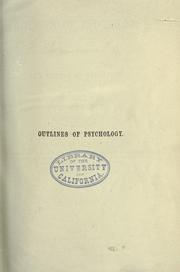 Cover of: Outlines of psychology by Sully, James