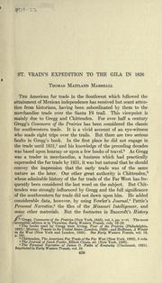 Cover of: St. Vrain's expedition to the Gila in 1826.