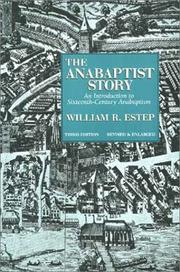 Cover of: The Anabaptist story by William Roscoe Estep